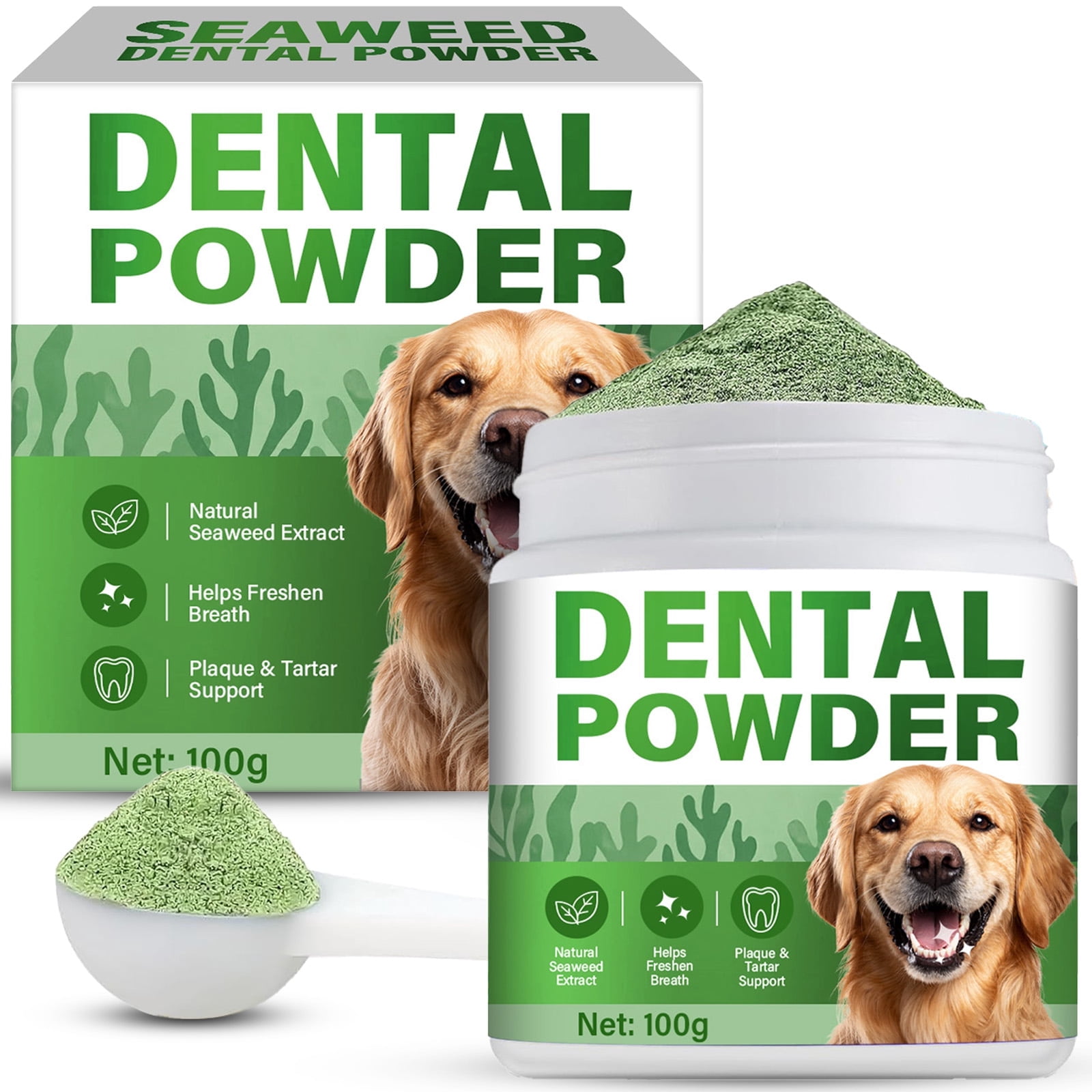 Dog Dental Powder, Dog Teeth Cleaning Powder, Natural & Pet-Safe Formula, Dental Care Supplies for Dogs