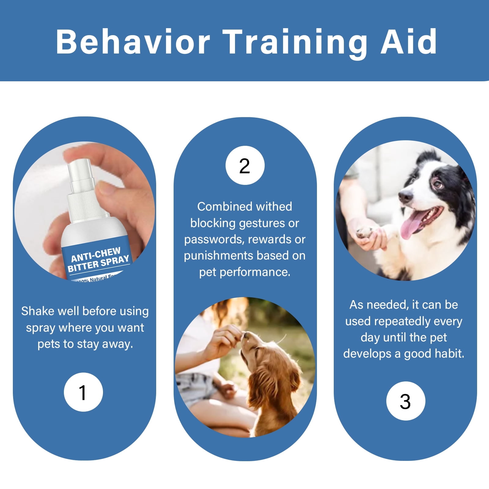 Bitter Apple Spray for Dogs to Stop Chewing, Prevents Dogs from Biting and Staying Away from Restricted Areas, Indoor and Outdoor Use - Dog Deterrent Spray