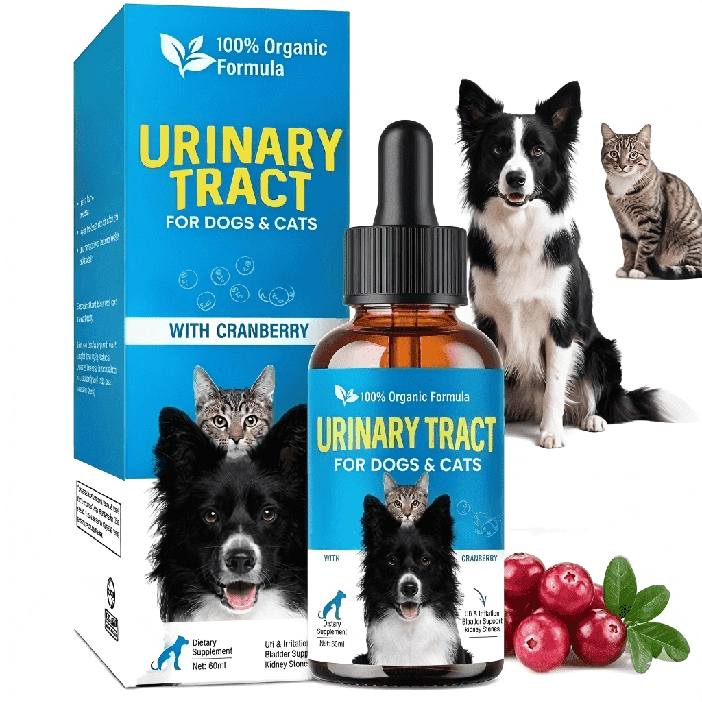 Cat & Dog Cranberry Urinary Tract, Urinary Tract Infection Treatment for Cats and Dogs, 60ML