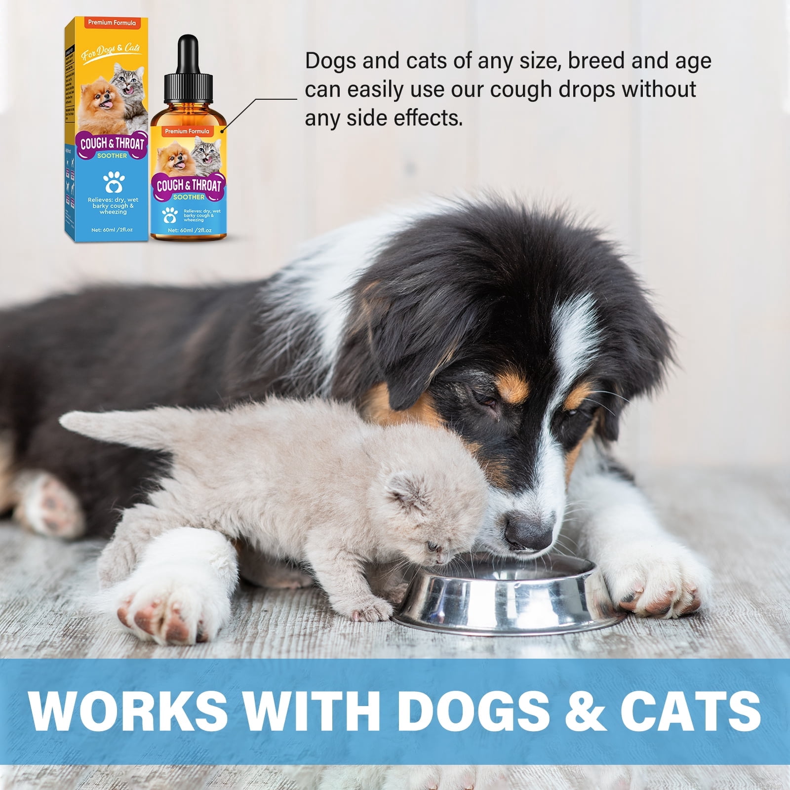 Pet Cough Treatment for Dogs & Cats, 60ml