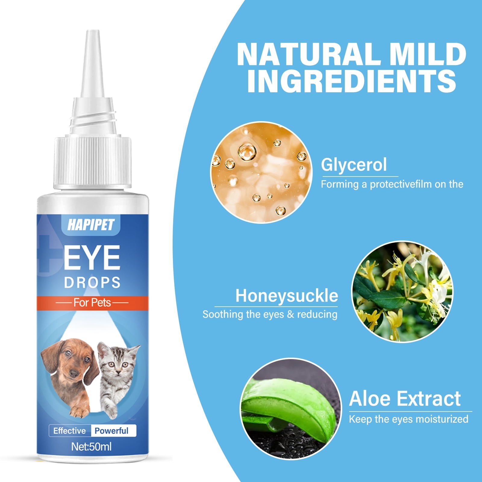 Pet Care Eye Wash Solution for Dogs and Cats, 50ml