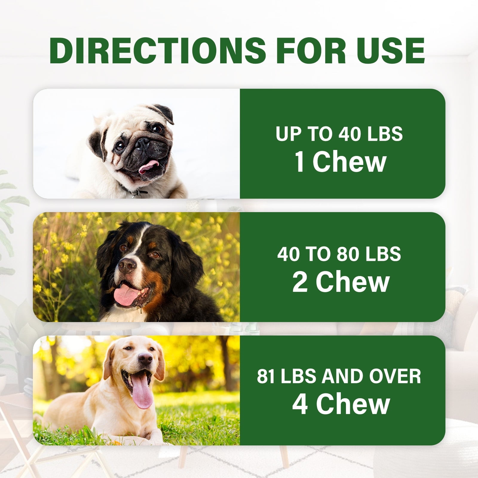 Flea and Tick Support Chews for Dogs and Cats, Skin & Coat Natural Defense & Resistance for All Breeds Beef Flavor, 120 Chews