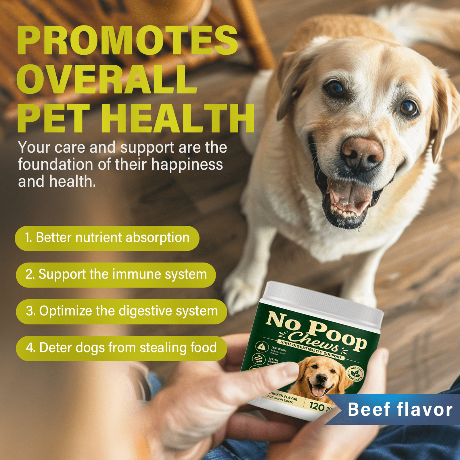 No Poo Chews for Dogs, Pupp, Soft Dog Chews, 120Ct