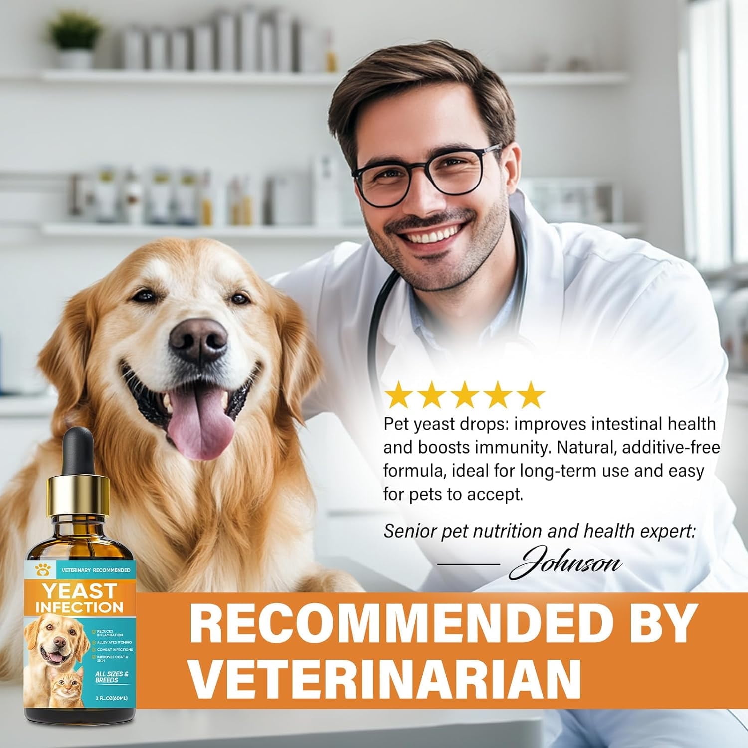 Yeast Infection Treatment for Dogs and Cats, 2 FL.OZ