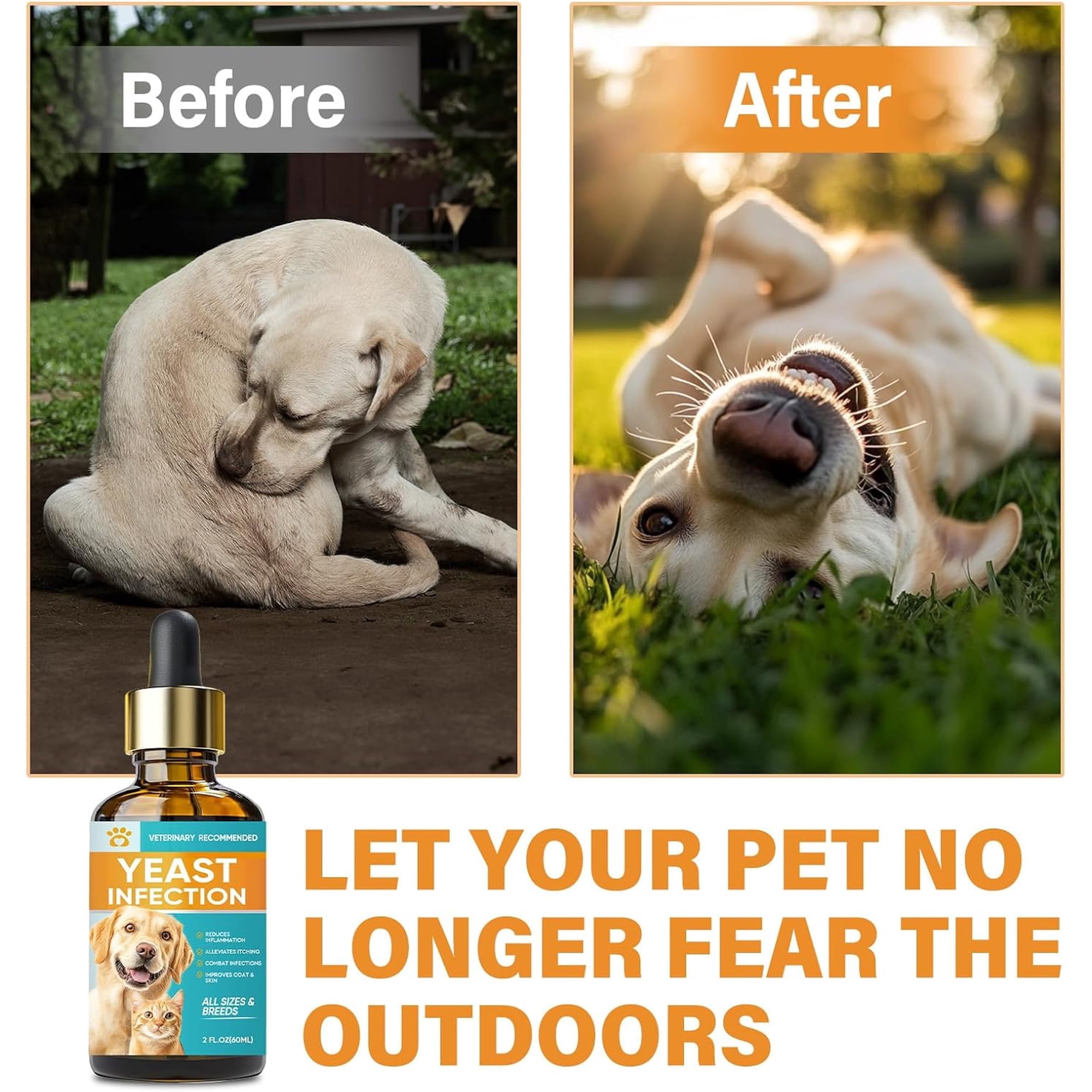 Yeast Infection Treatment for Dogs and Cats, 2 FL.OZ