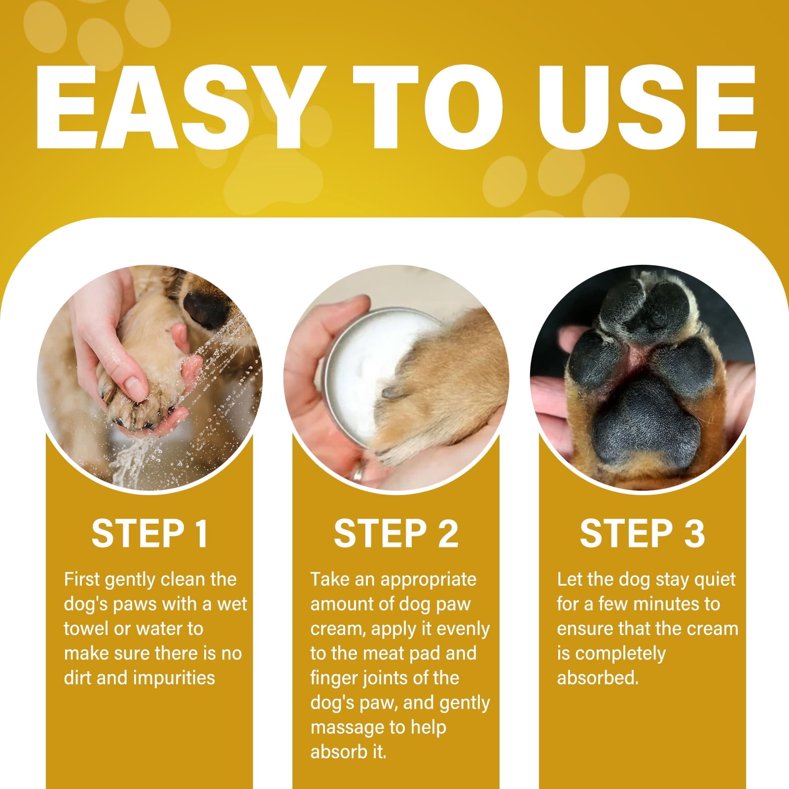 Dog Paw Balm, Repairs and Moisturizes Dry, Cracked & Damaged Paws and Noses for Cats and Dogs