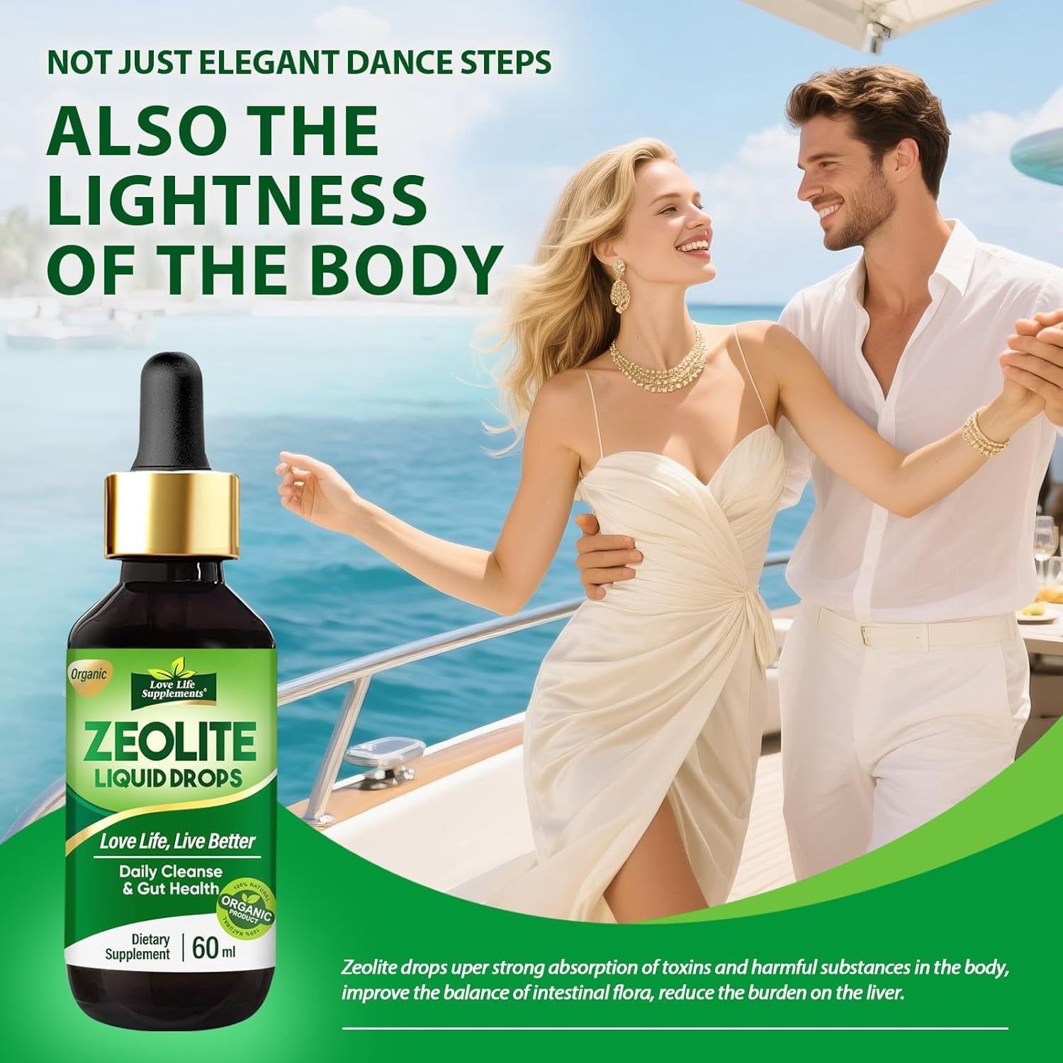 Zeolite De_tox Drops, Premium Natural De_tox Formula for Brain & Nervous System Support, Boosts Immunity, Enhances Energy,60ml